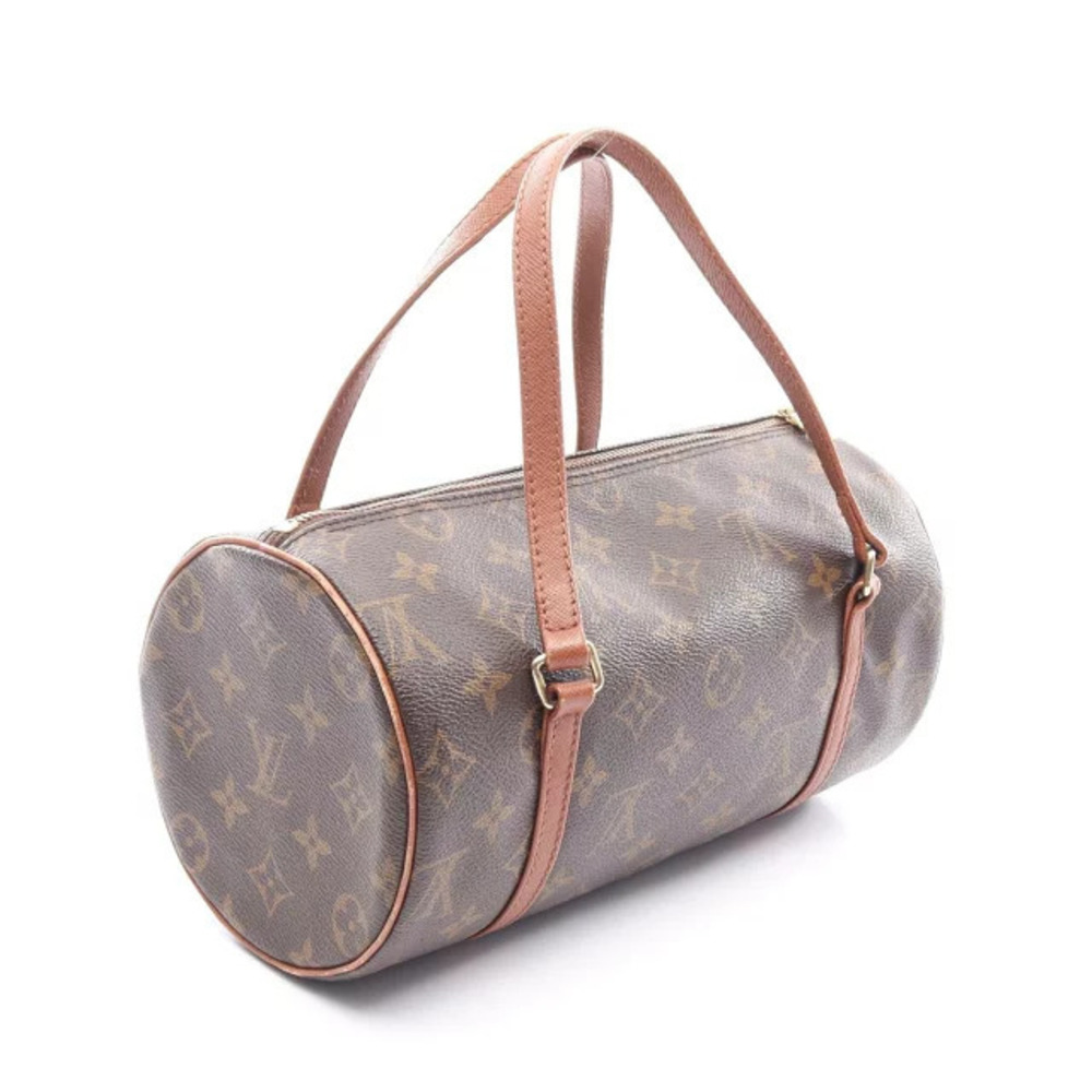 Louis Vuitton Brown Papillon Canvas Leather Handbag Monogram Brown
